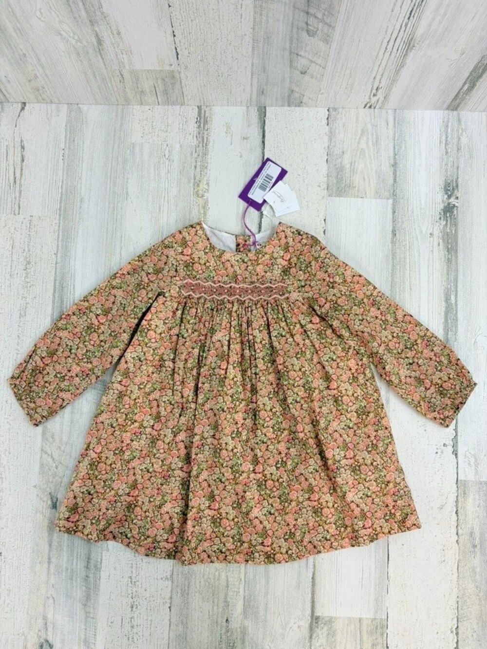 NWT Bonpoint Girls 3 3T Liberty London Floral Smocked Felicie Dress
